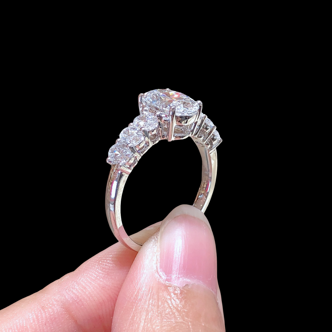 1.51 ct 18K White Gold Lab Diamond Ring – D Color, VS1 Clarity