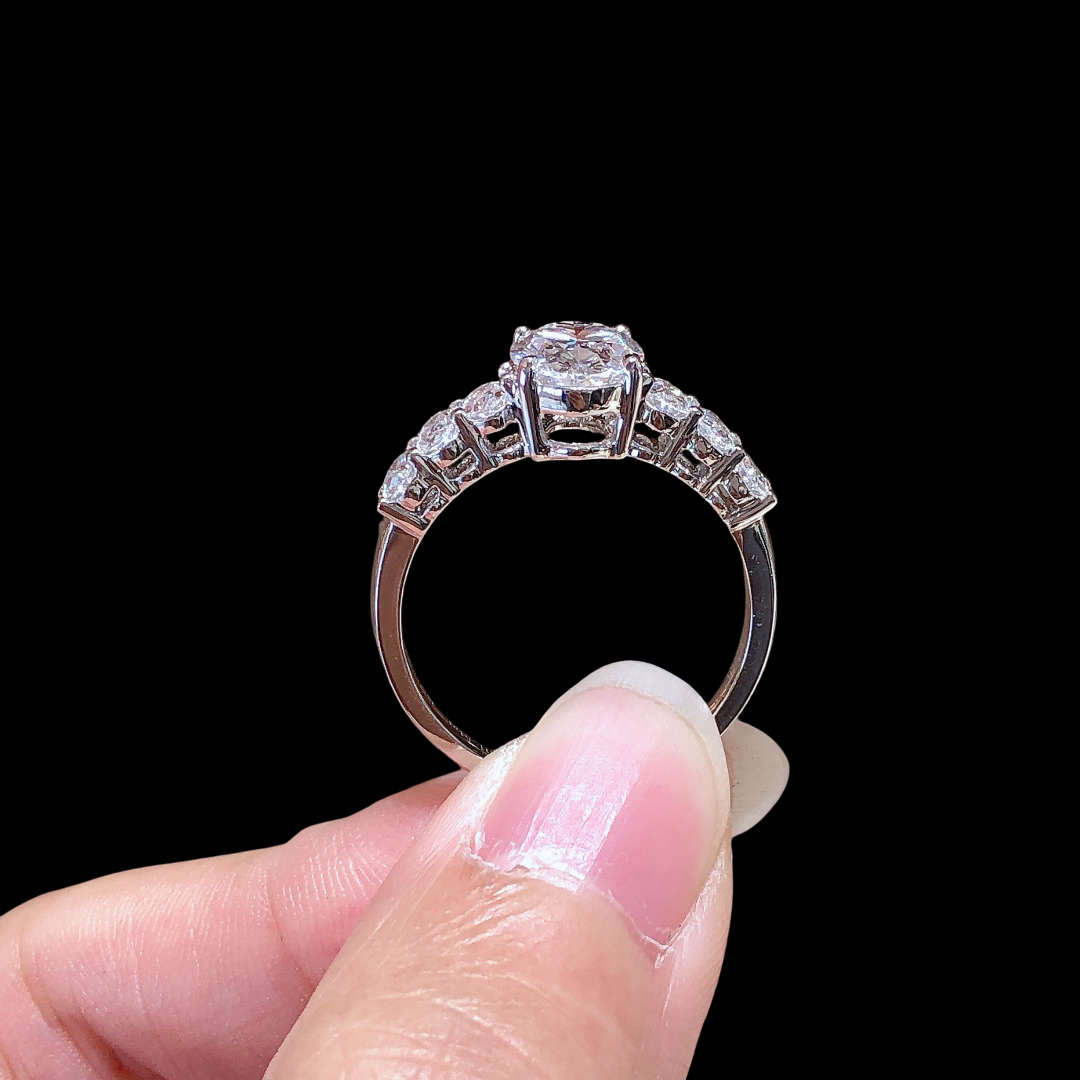 1.51 ct 18K White Gold Lab Diamond Ring – D Color, VS1 Clarity