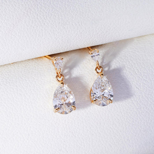 Cascade Toi et Moi – 18K White Gold Lab Diamond Earrings