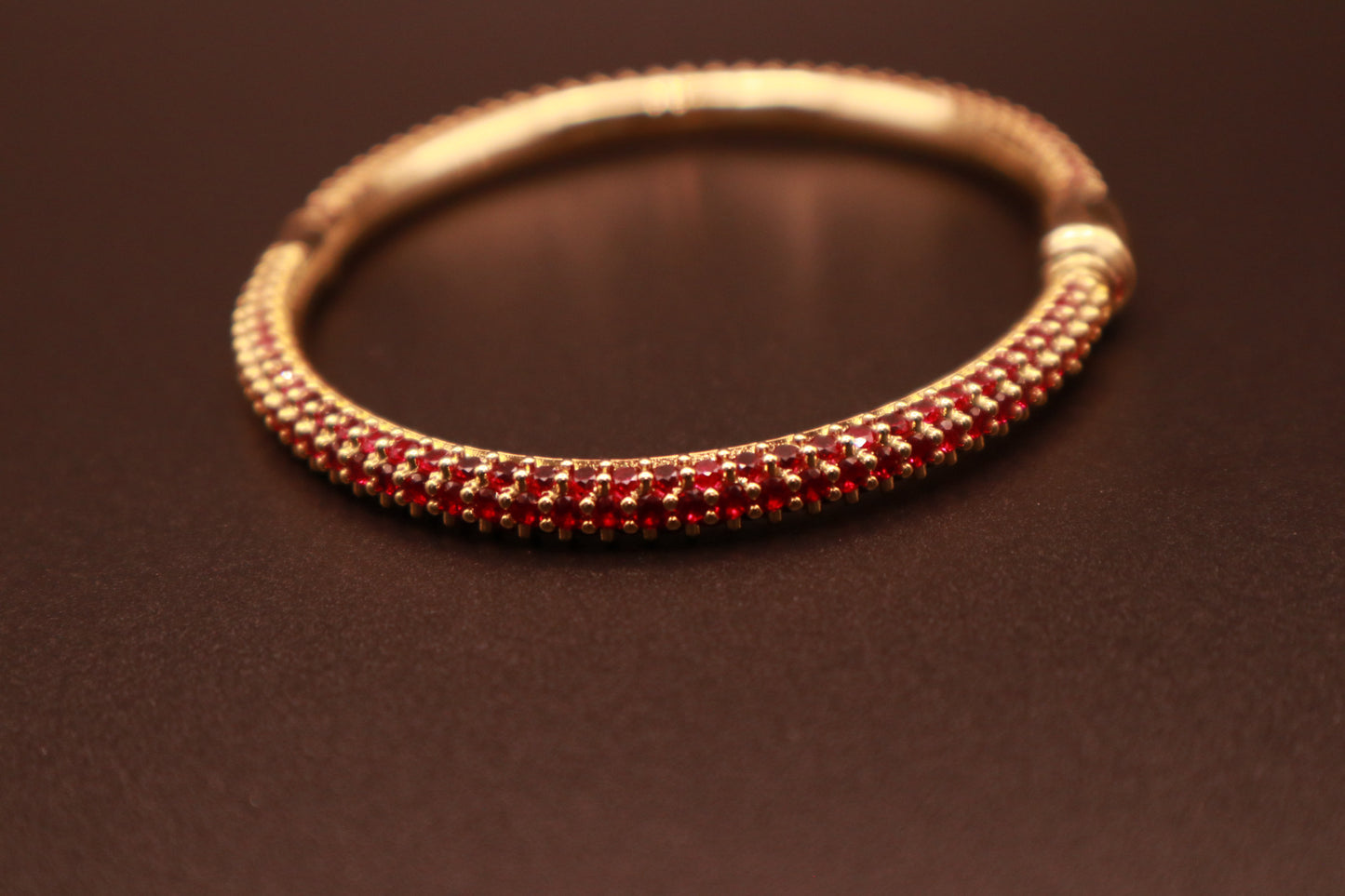 18k Gold Ruby Bangle