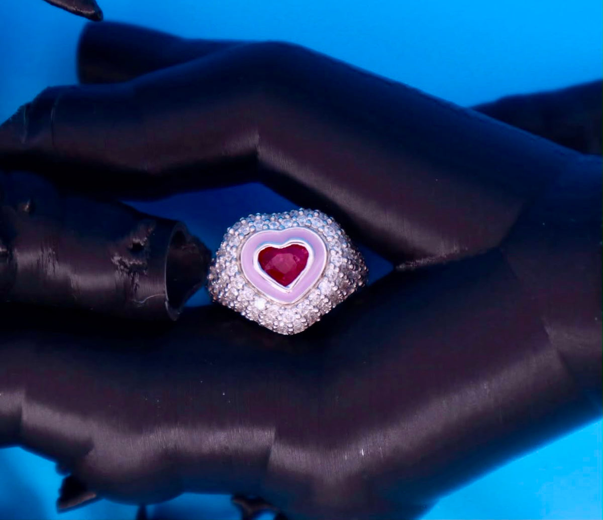 Heart Armour Pinky Ring
