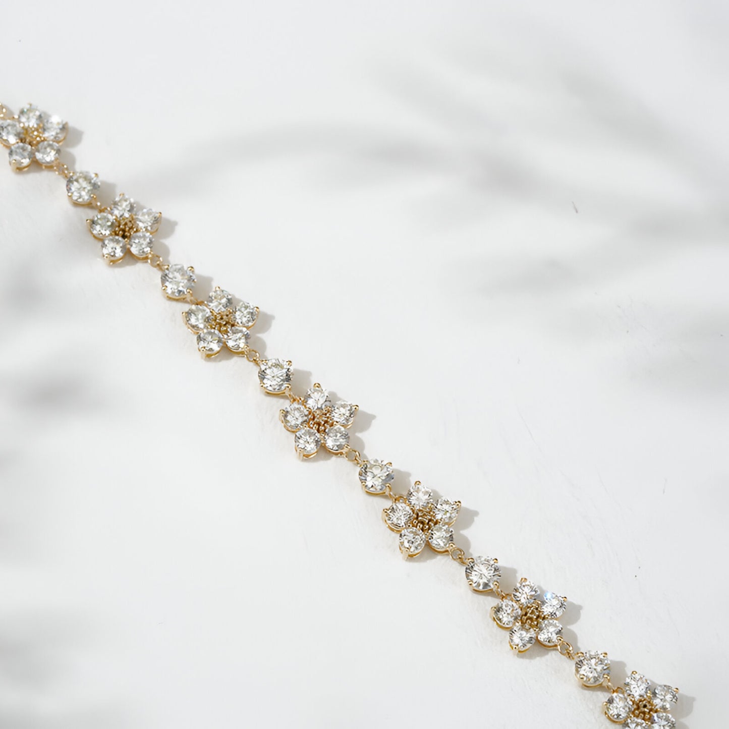 QOB “Eternal Bloom” Lab Diamond Bracelet ~5.62 carats in Solid 18K Gold