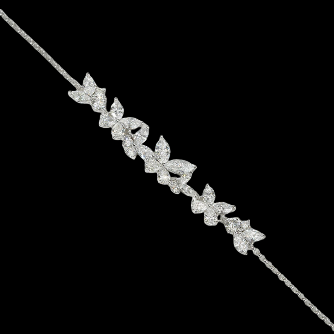 Diamond bracelet on a black background