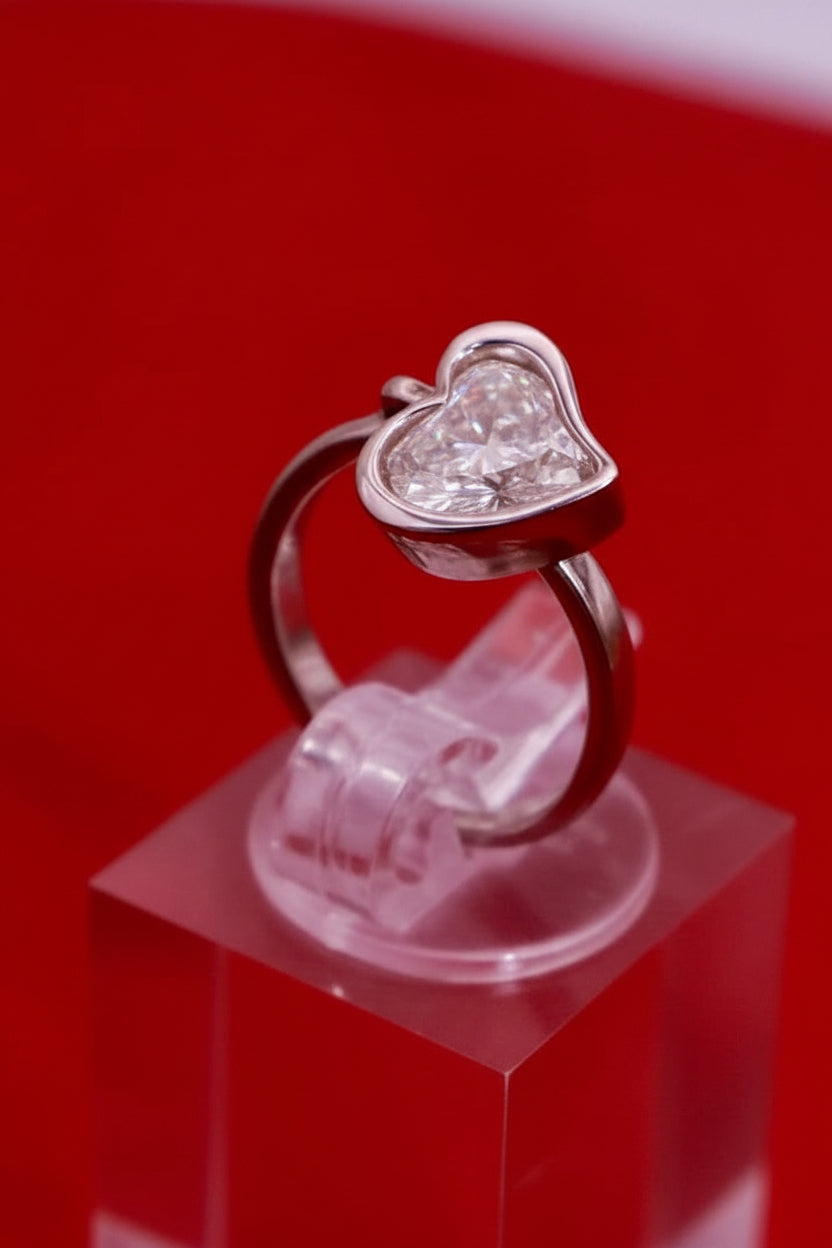 Floating Heart Ring