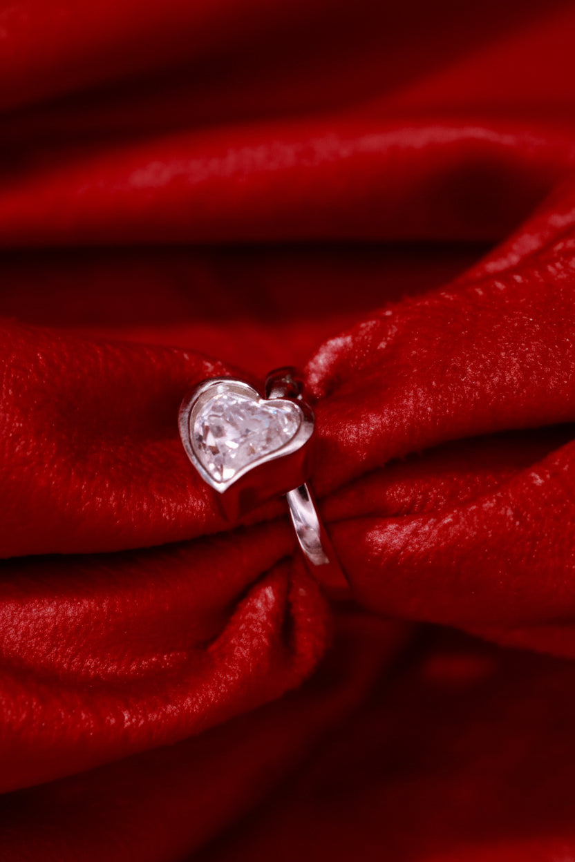 Floating Heart Ring
