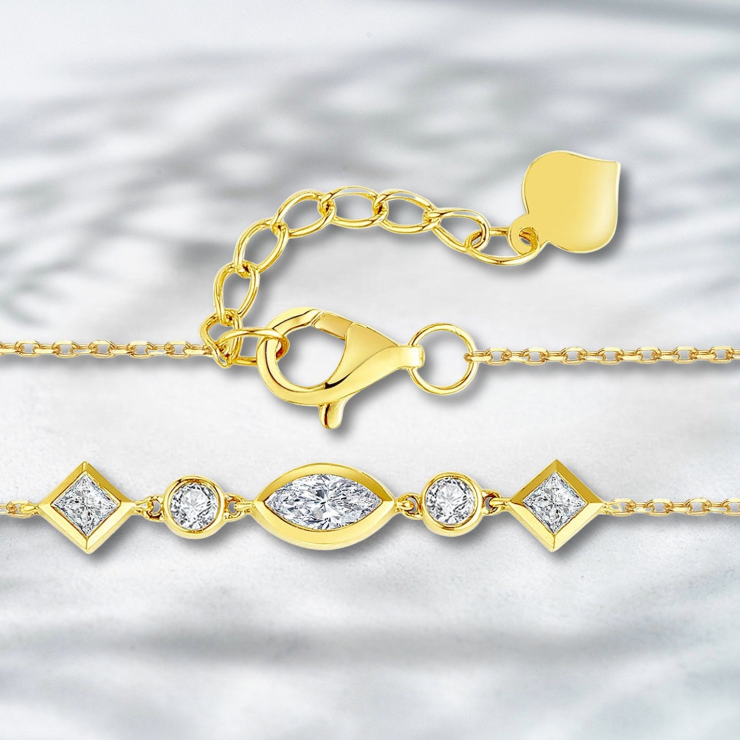 Aurora Thread Natural Diamond Bracelet –0.347 ct 18K Gold