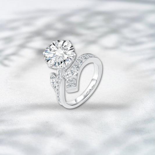 QOB Solstice Crest Ring – 5.94ct Lab Diamond in 18K White Gold