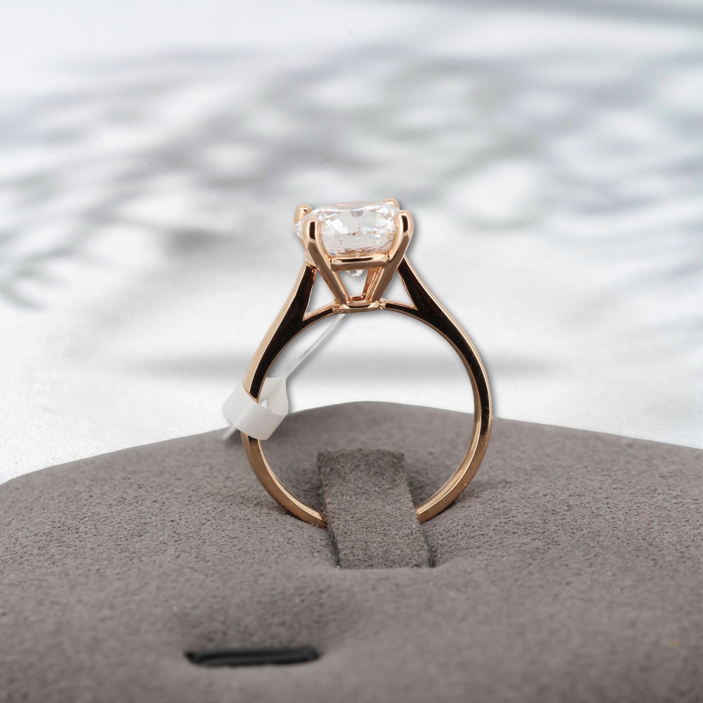 Blush Brilliance 3ct Lab Diamond Solitaire Ring | 18K Rose Gold