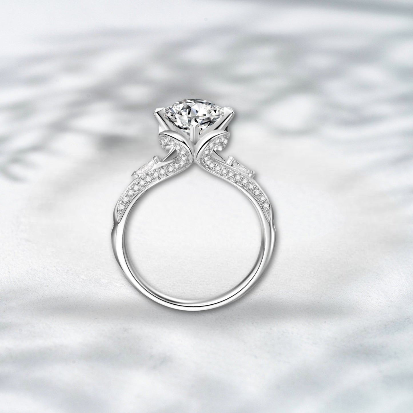 QOB Celestia Bloom – 2.55ct Lab Diamond Engagement Ring in Platinum