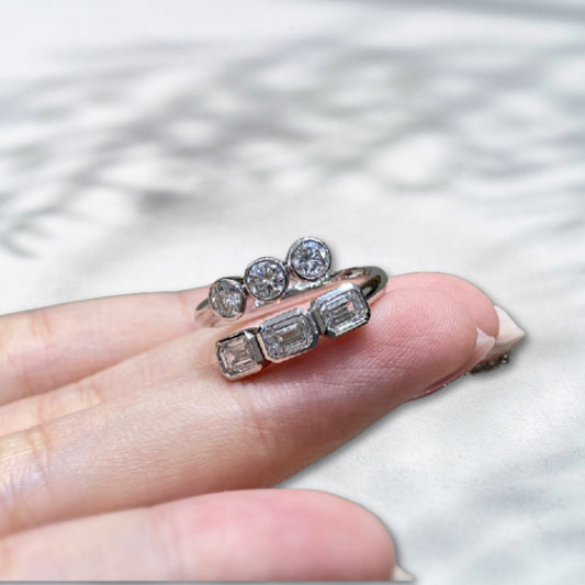QOB DuoVerse – Lab Diamond Stacking Ring 1.353ct in 18K Gold