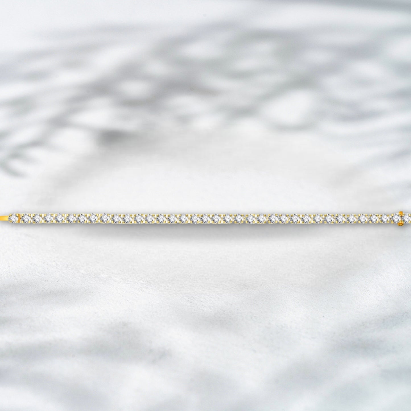 QOB Golden Reign 5ct Lab Diamond Tennis Bracelet in 18K Gold
