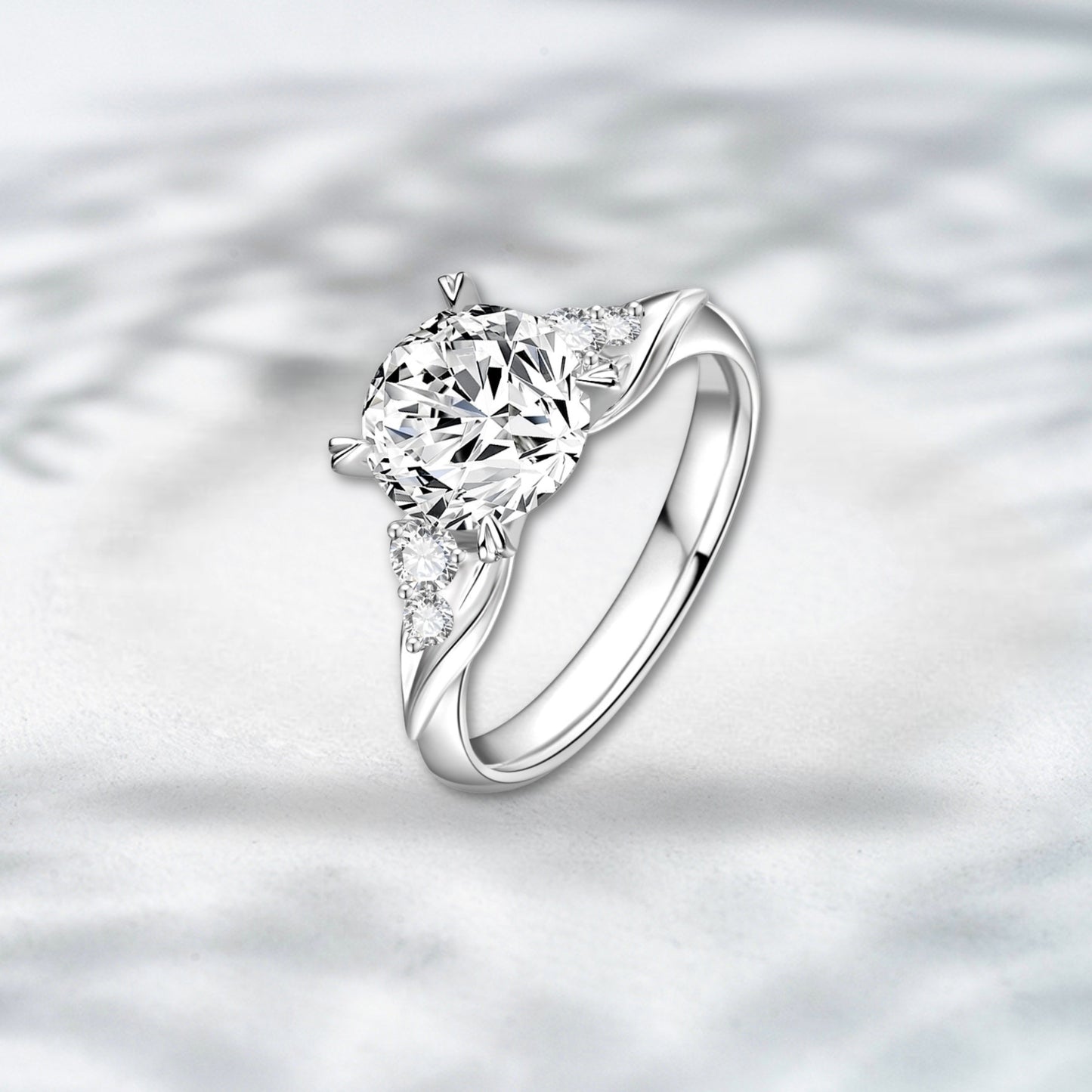 QOB Crown Reverie – 3.71ct Lab Diamond Engagement Ring in Rose Gold