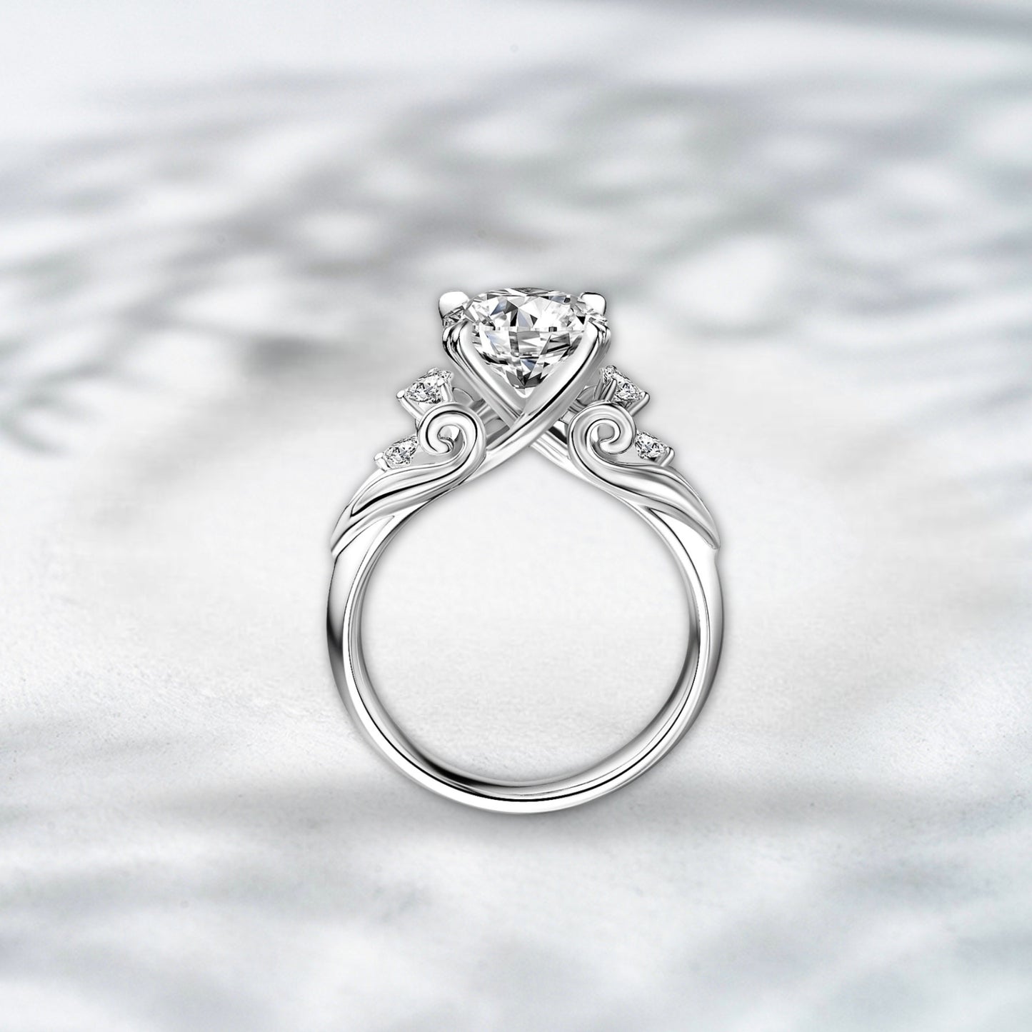 QOB Crown Reverie – 3.71ct Lab Diamond Engagement Ring in Rose Gold