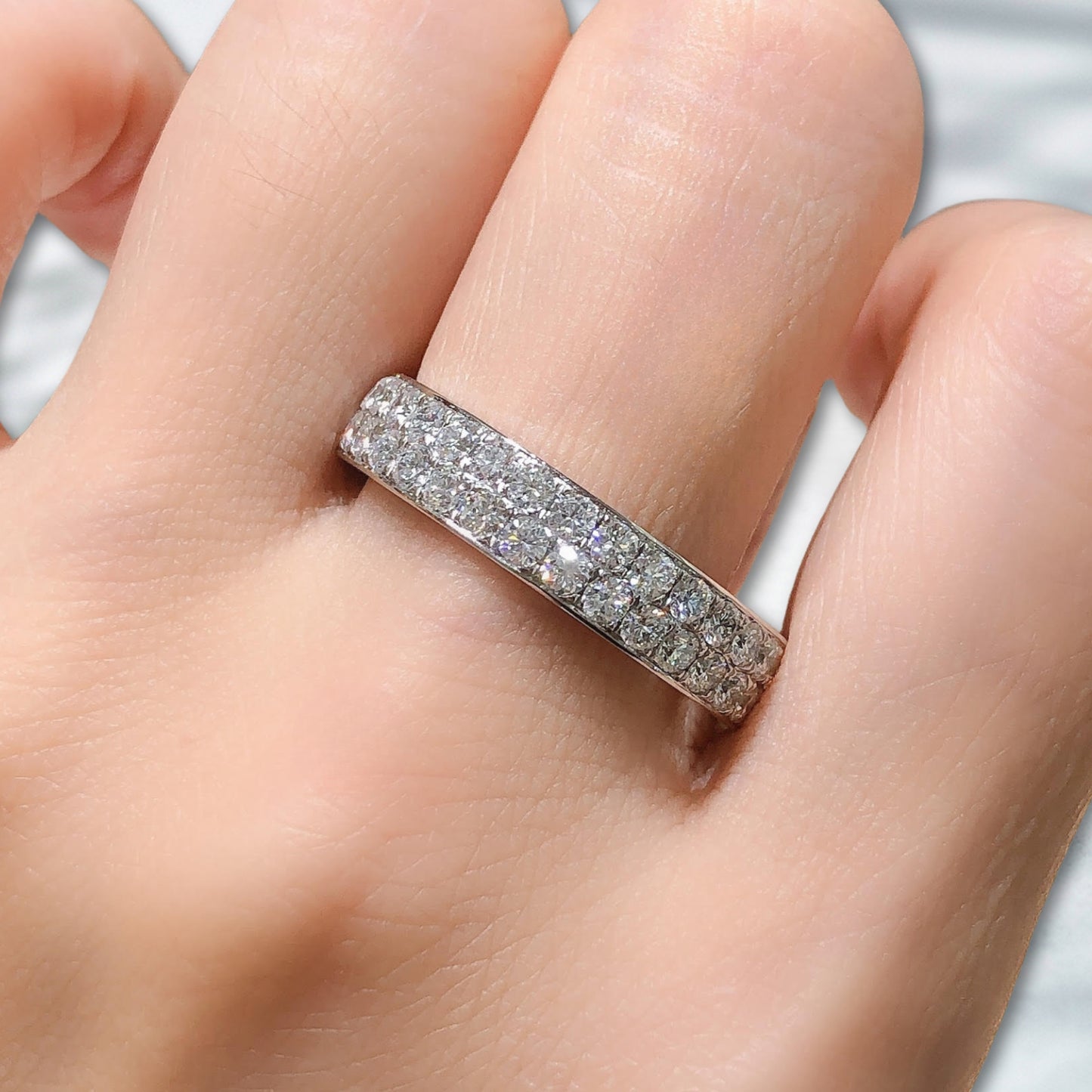 QOB Covenant Band – 1.56ct Lab Diamond Eternity Ring in Platinum PT950