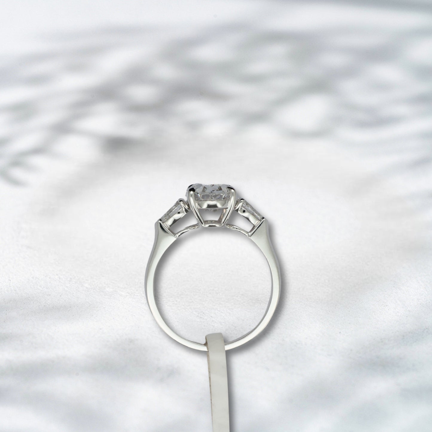Pear Promise – 3.07ct Lab Diamond Three-Stone Ring in 18K Gold