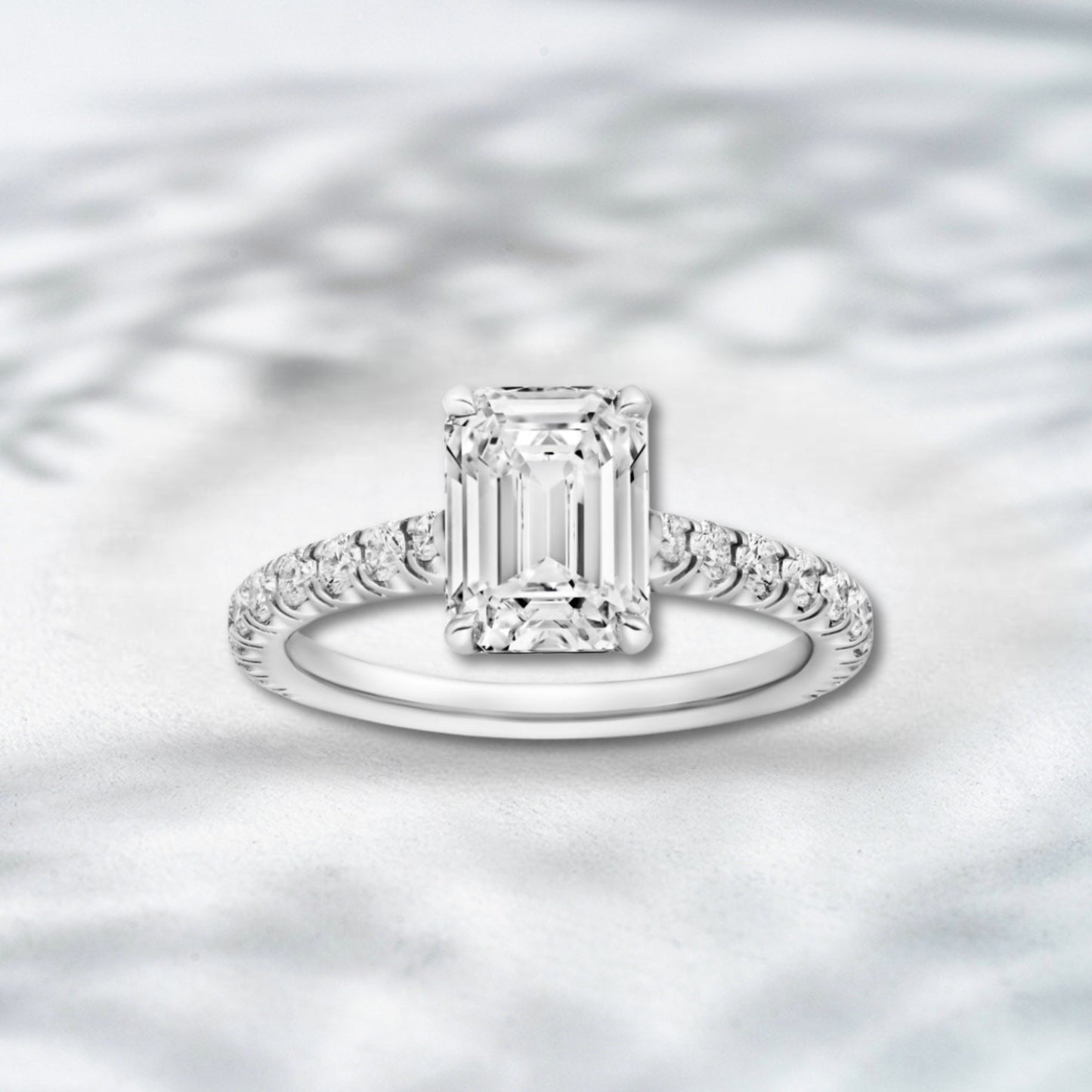QOB Emerald Whisper Ring | 3.03ct Lab Diamond in Pt950