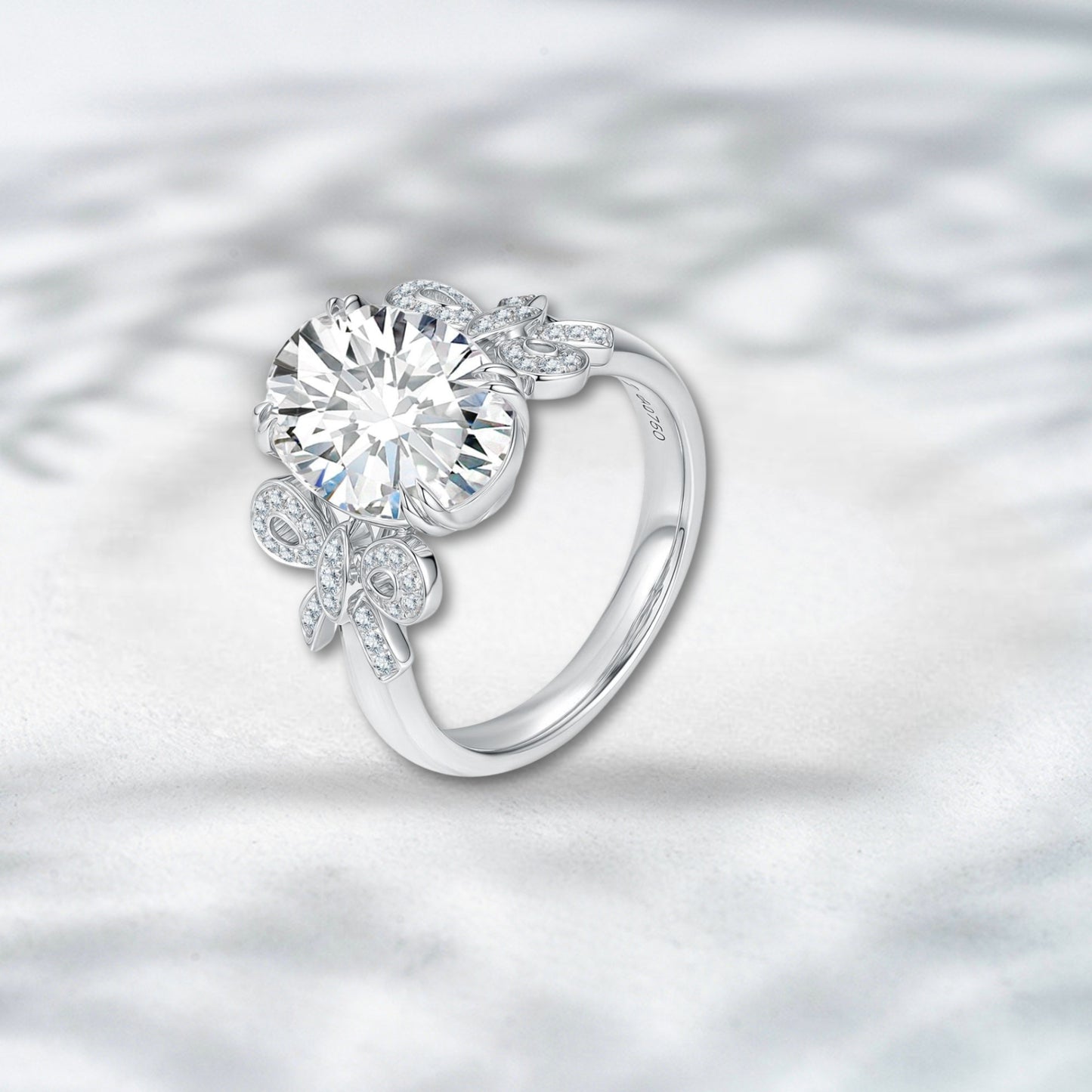 QOB Butterfly Whimsy 5.20 ct in 18k white gold Diamond Ring