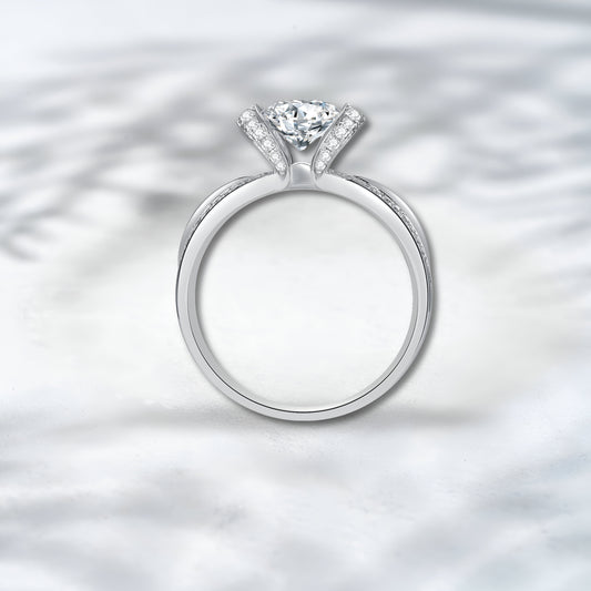 Regency Glow Lab Diamond Ring — 1.684 ct Total | 18K White Gold