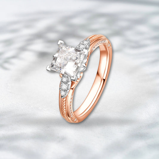 QOB Blush Empress – 2.35 ct Princess Cut Lab Diamond Ring
