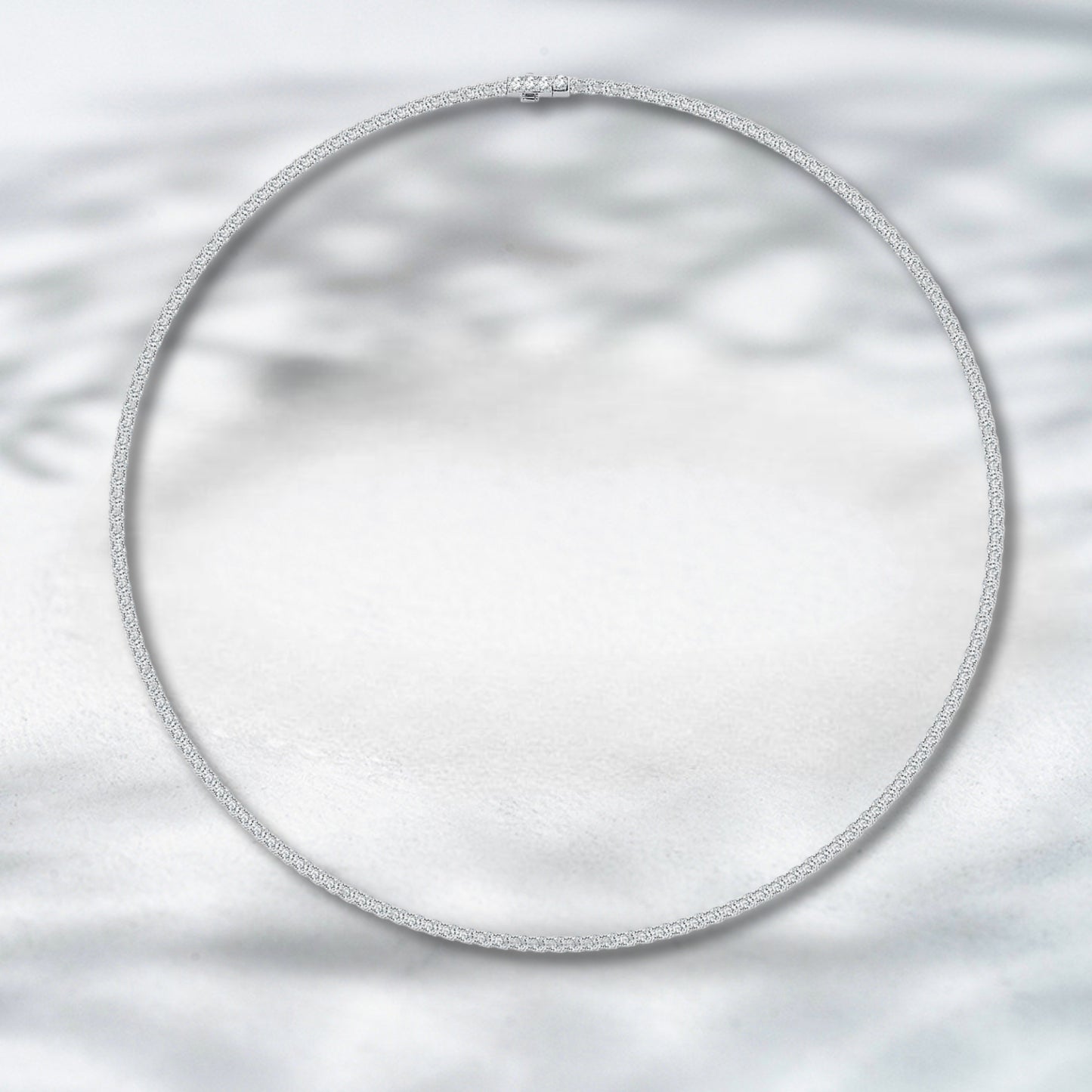 QOB Ecliptica – 12.47ct Lab Diamond Tennis Necklace in Platinum PT950