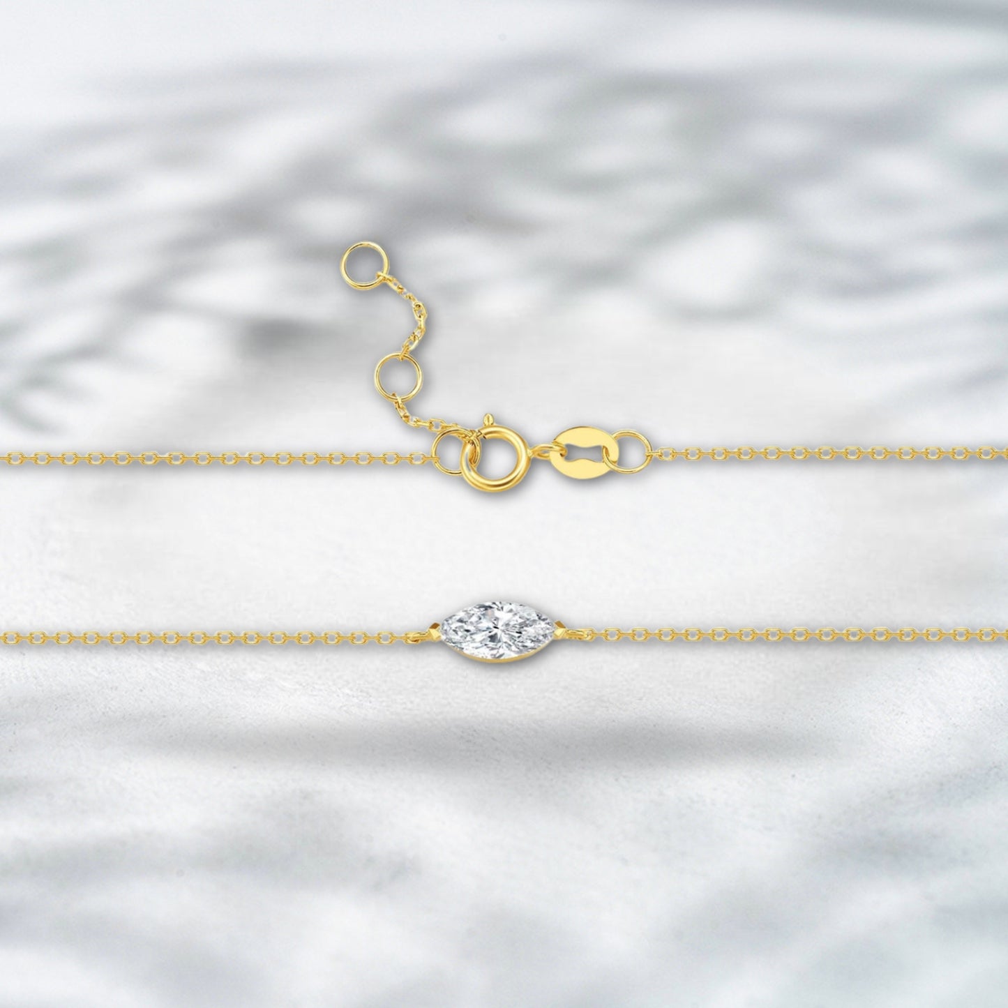 QOB Glowthread Marquise Bracelet | 0.53 ct 18K Yellow Gold & Lab Diamond