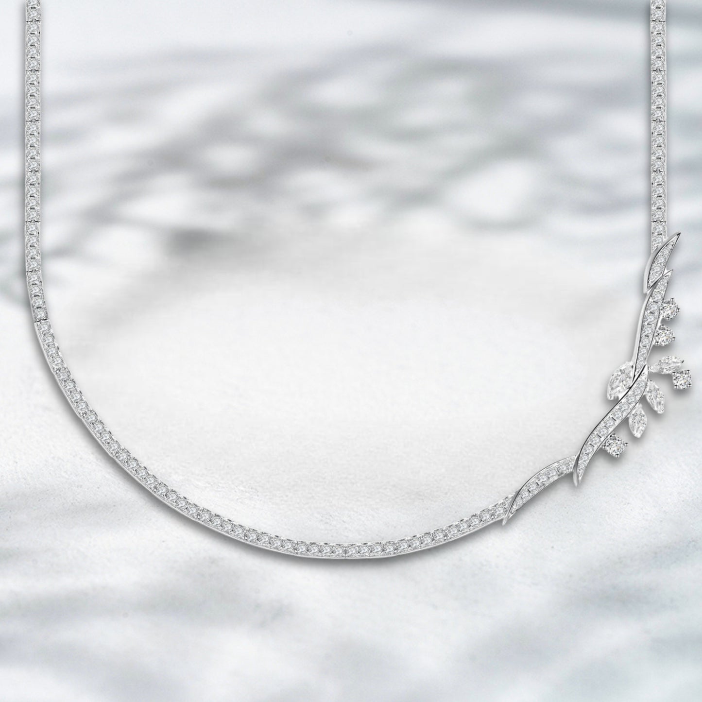 QOB Ivy Whisper Diamond l 3.17 ct in 18K white gold Necklace