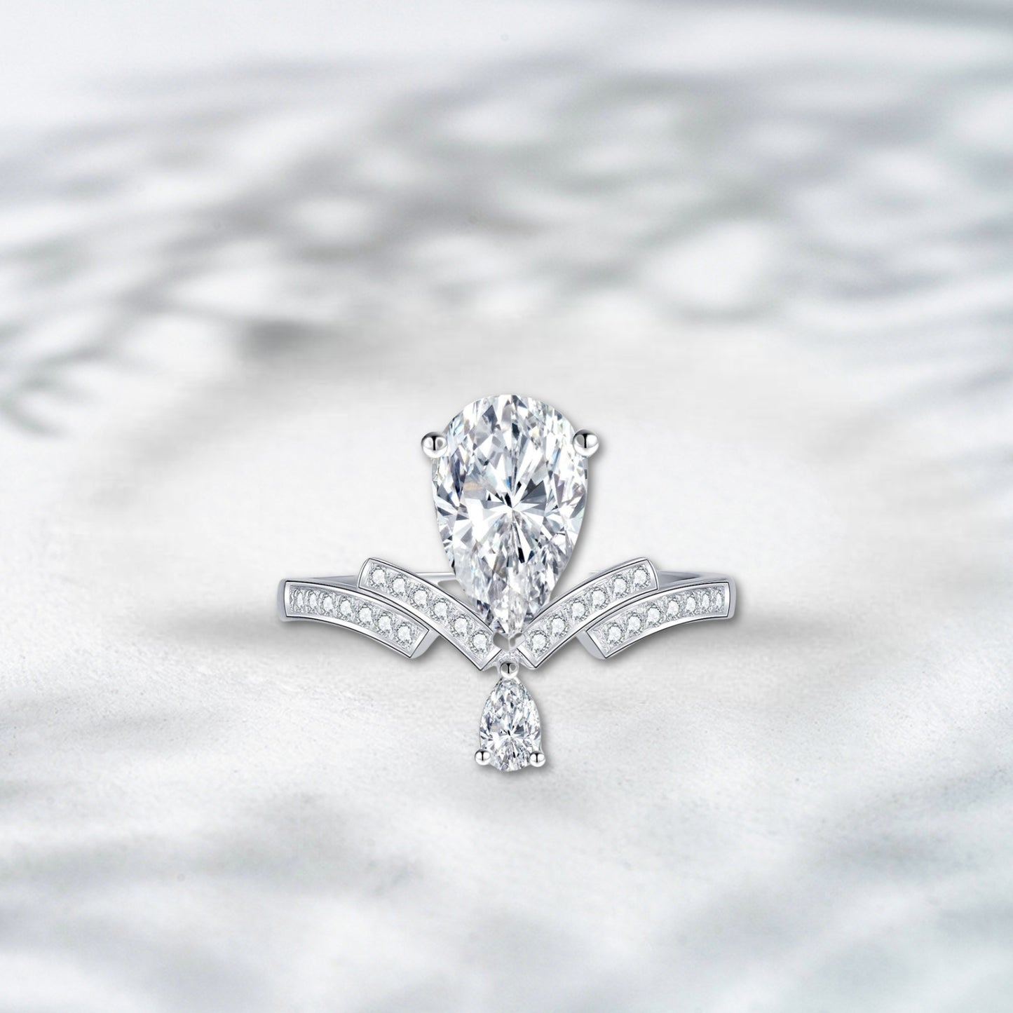 QOB Vowstrike Ring – 2.317ct Pear-Cut Lab Diamond in 18K Gold
