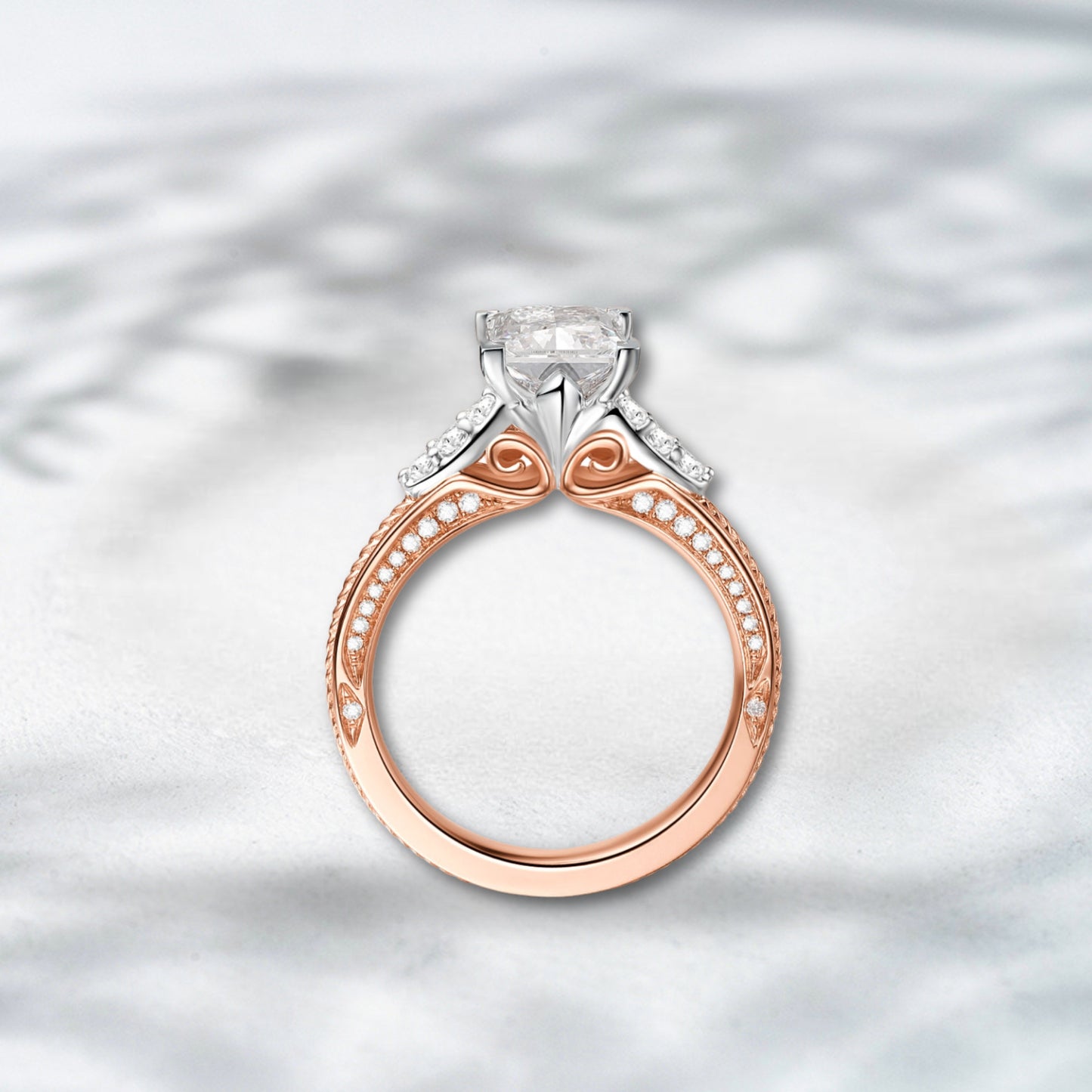 QOB Blush Empress – 2.35 ct Princess Cut Lab Diamond Ring