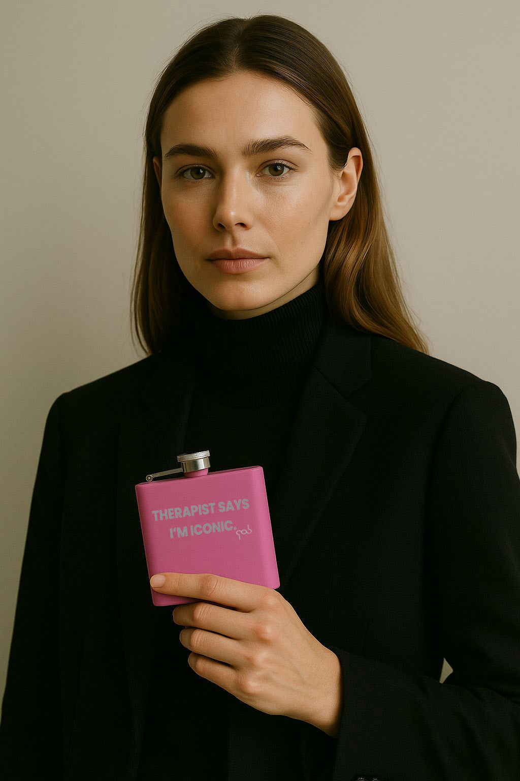 Therapist Says I’m Iconic  Stainless Steel Flask, 6oz