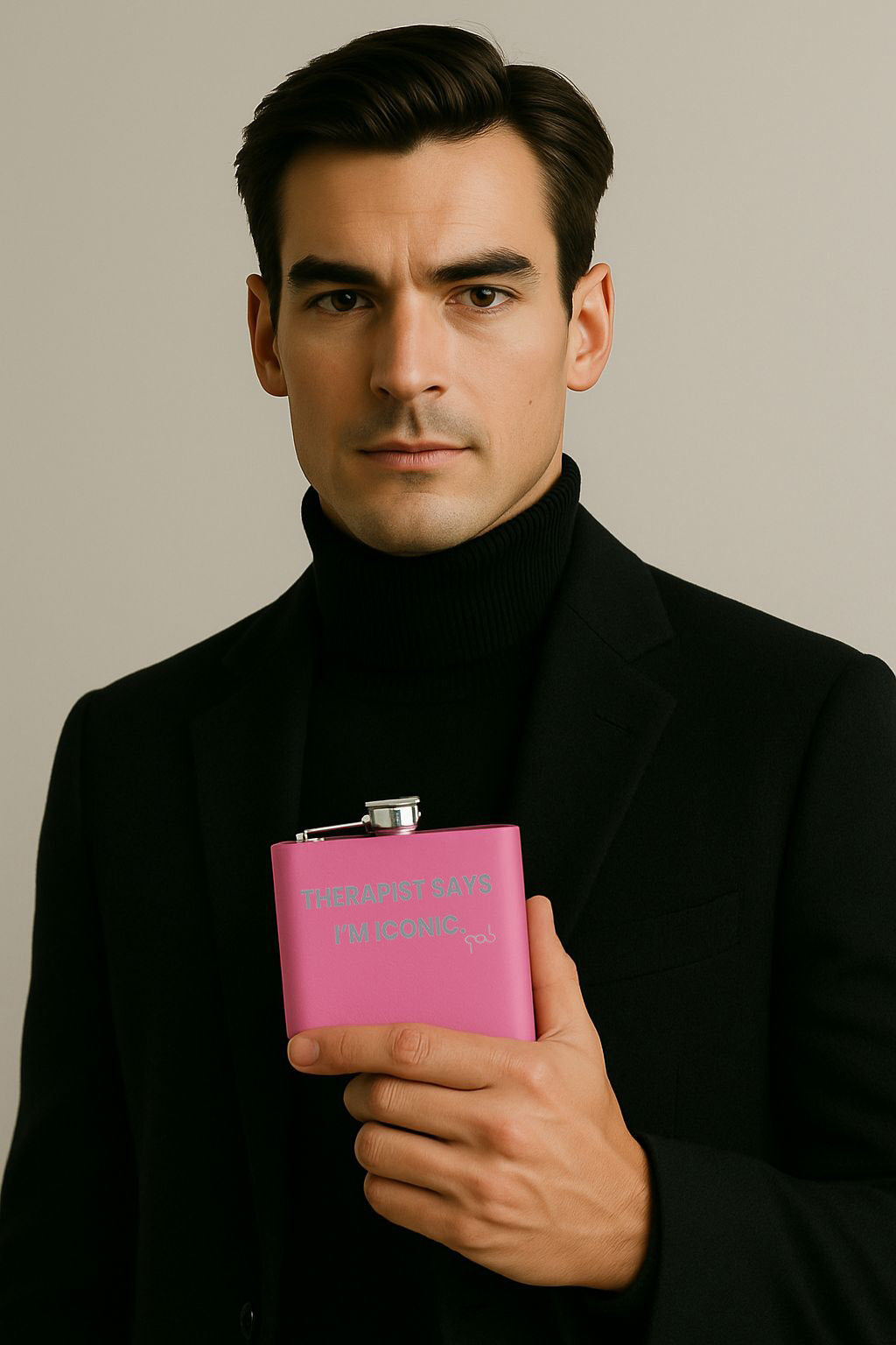 Therapist Says I’m Iconic  Stainless Steel Flask, 6oz