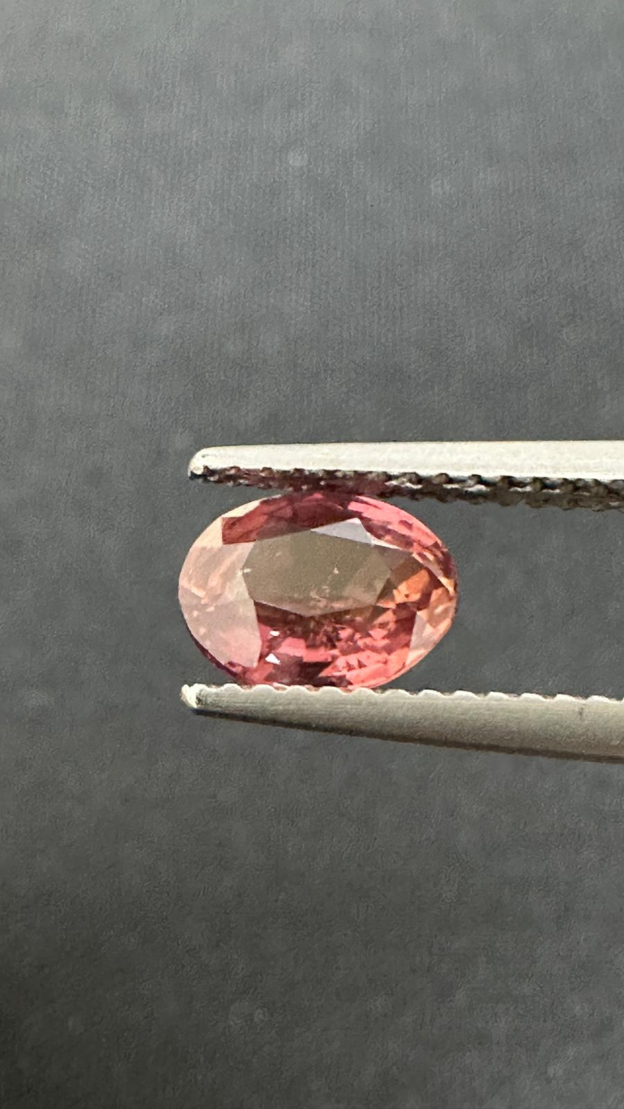 1.42 ct Natural Unheated Padparadscha Sapphire (AIGS Certified) – Orangy Pink Oval Brilliant