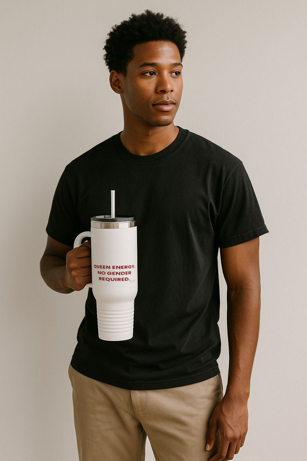 Queen Energy. No Gender Required. Insulated Travel Mug | 40oz ,