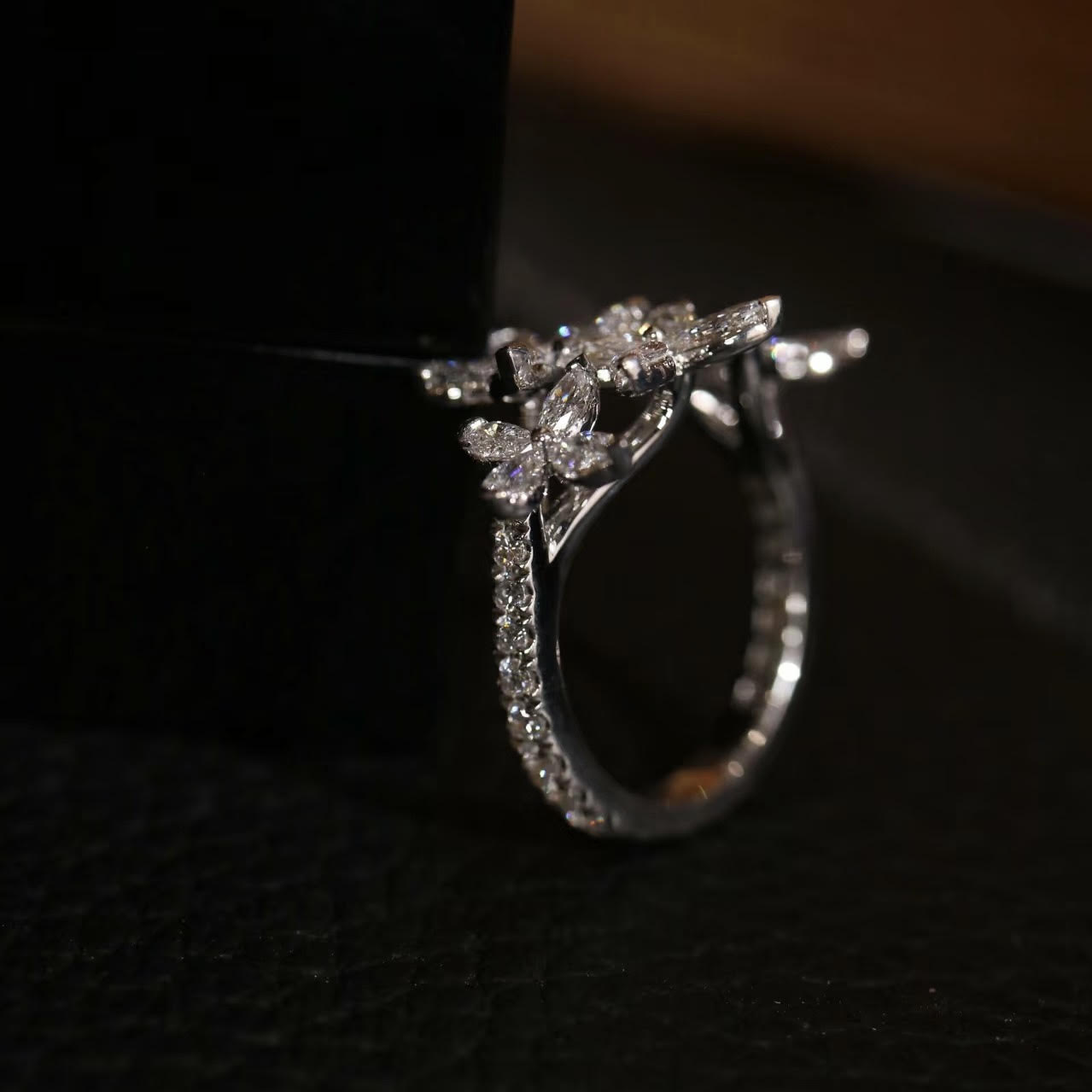 QOB Wings & Bloom – Lab Diamond Open Ring in PT950 Platinum (1.83ct)