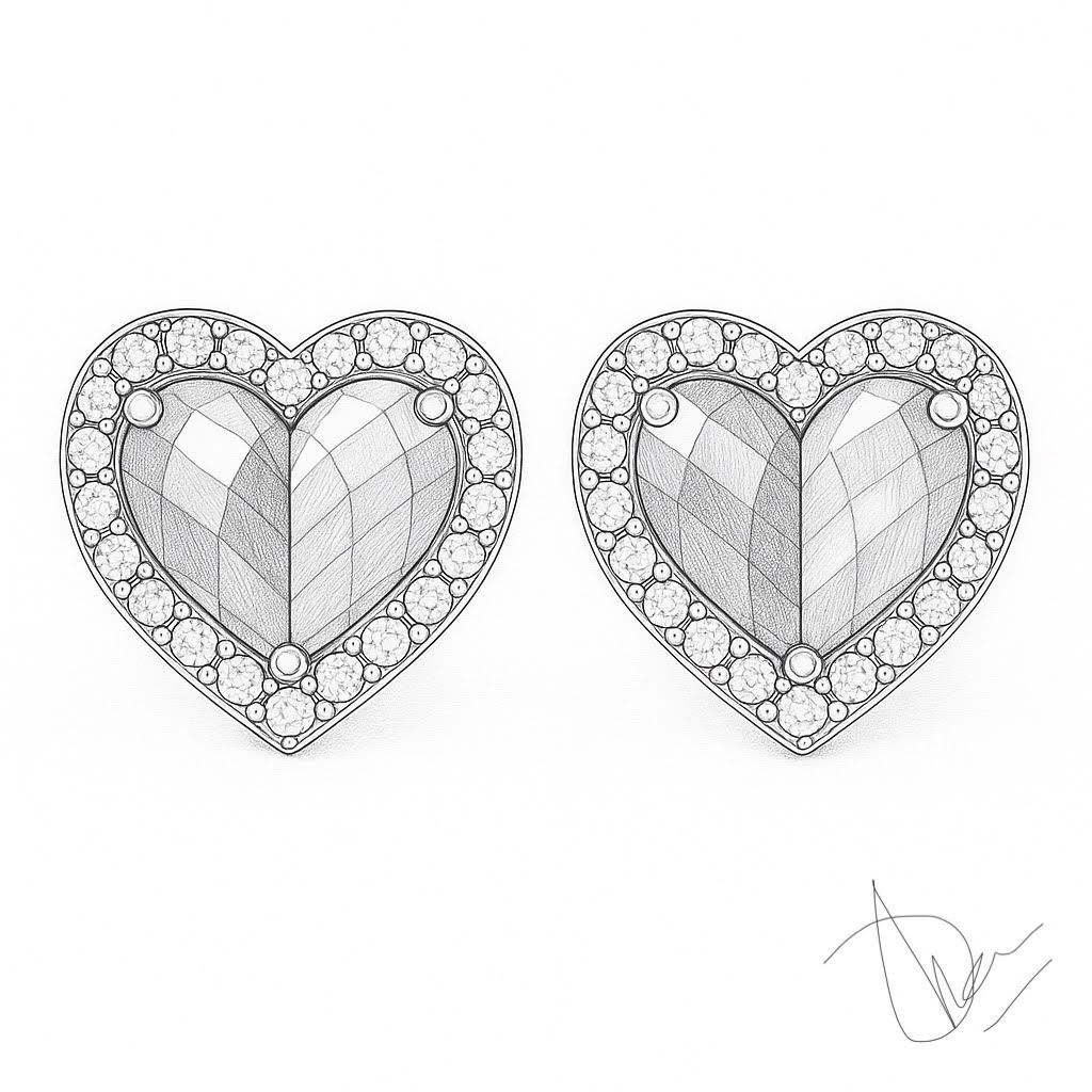 Heartfelt Bloom Earrings – Unheated Fancy Sapphires & Lab Diamonds in 18K Gold
